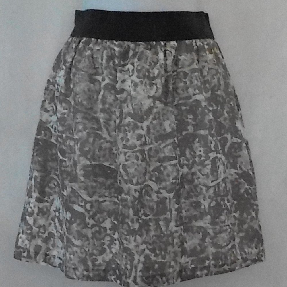 Ann Taylor LOFT skirt sz S 4 6 beige print EUC